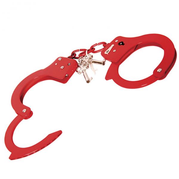 Fetish Fantasy Designer Metal Handcuffs - Red - Secret Garden