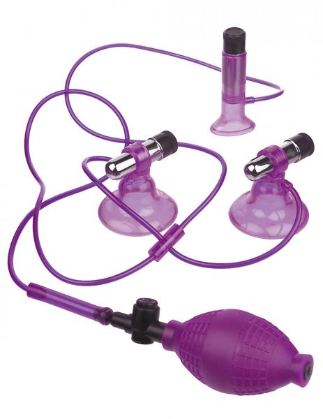 Fetish Fantasy Vibrating Triple Suckers Purple - Secret Garden