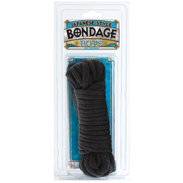 Japanese Style Bondage Rope Cotton Black 32 feet - Secret Garden