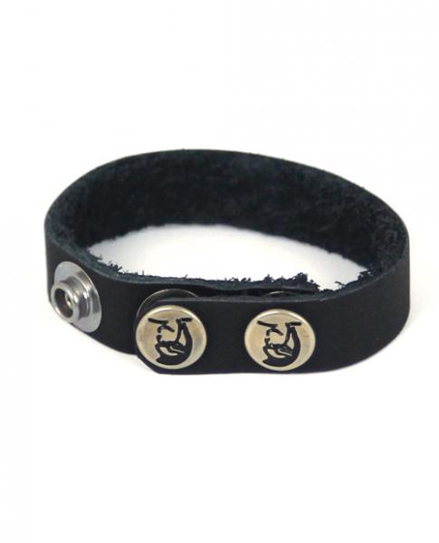 Spartacus Leather Cock Ring Nickel Free Snaps - Secret Garden