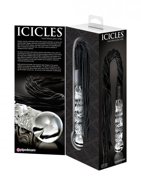 Icicles No 38 Glass Handle Cat O Nine Tails Whip - Secret Garden
