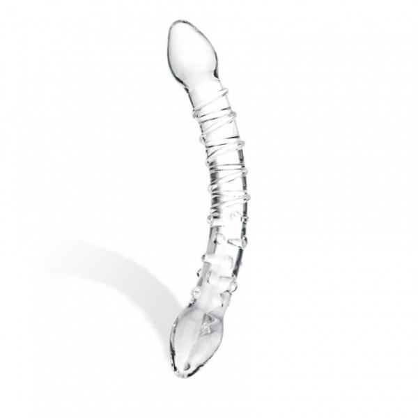 Glas Double Trouble Glass Dildo Clear - Secret Garden
