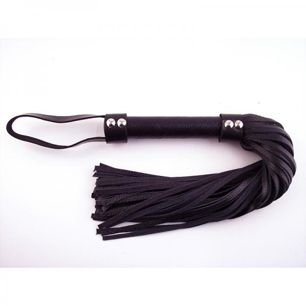 Rouge Short Leather Flogger Black - Secret Garden