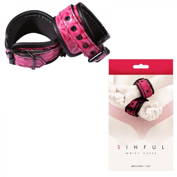 Sinful Wrist Cuffs Pink - Secret Garden