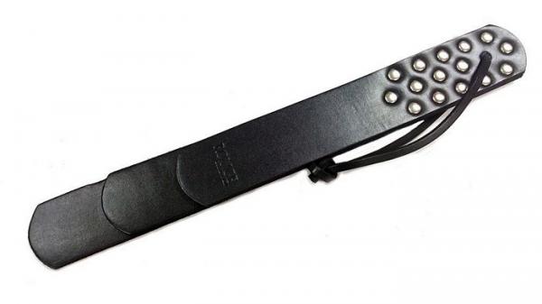 Rouge Leather Three Straps Paddle Black - Secret Garden