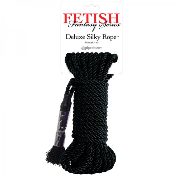 Fetish Fantasy Deluxe Silk Rope - Black - Secret Garden