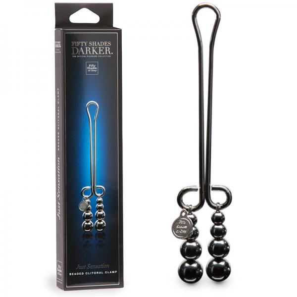 Fifty Shades Darker Just Sensation Beaded Clitoral Clamp - Secret Garden