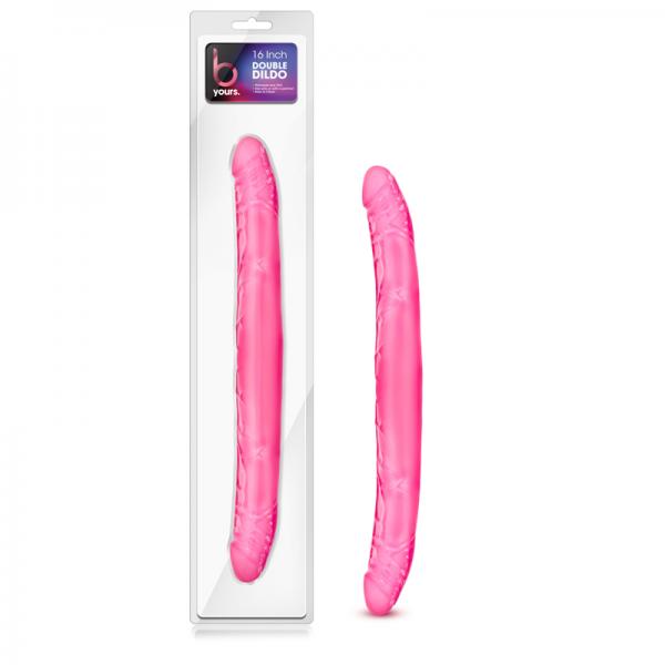 B Yours 16 inches Double Dildo Pink - Secret Garden
