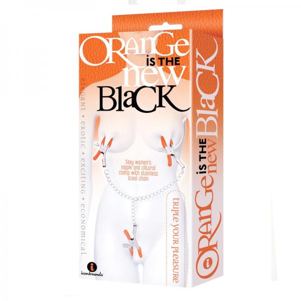 Triple Your Pleasure Nipple & Clitoral Clamps & Chain - Secret Garden