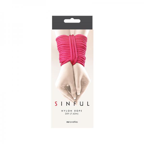 Sinful Nylon Rope 25 Ft Pink - Secret Garden