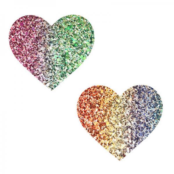 Neva Nude Pasty Heart Glitter Multicolor - Secret Garden