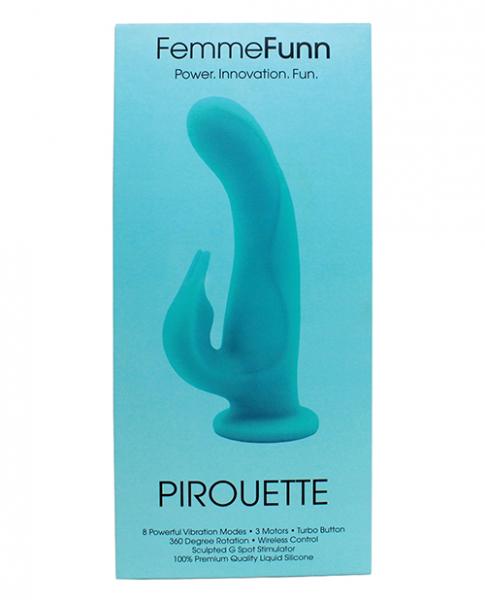 Femmefunn Pirouette Turquoise Blue Rabbit Vibrator - Secret Garden