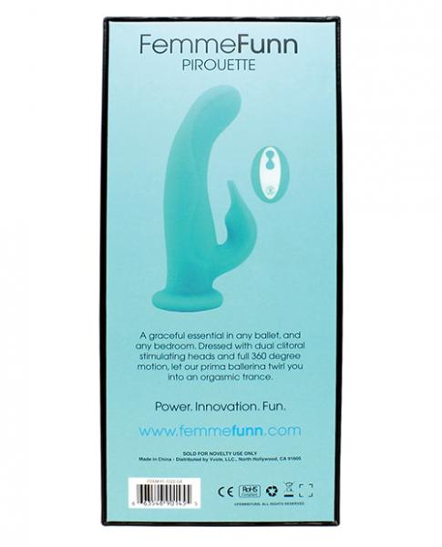 Femmefunn Pirouette Turquoise Blue Rabbit Vibrator - Secret Garden