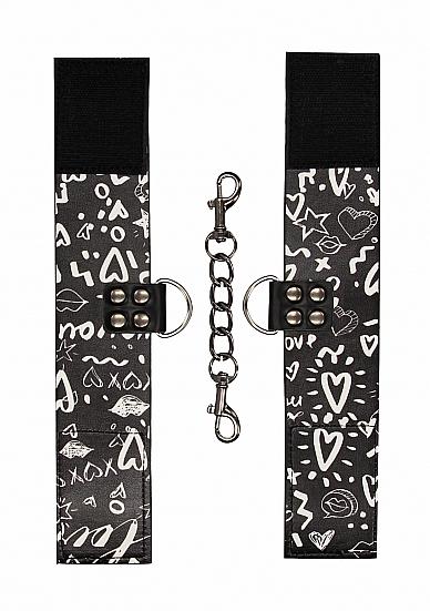 Printed Handcuffs Love Street Art Fashion Black - Secret Garden