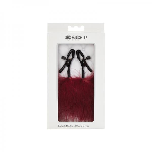 S&m Enchanted Feather Nipple Clamps - Secret Garden