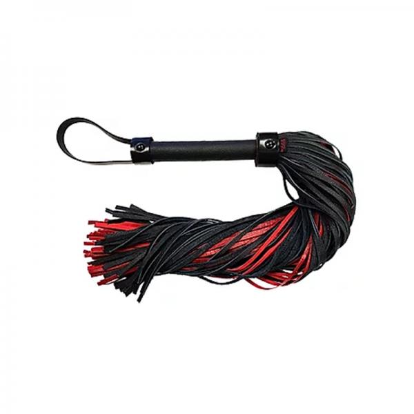 Leather Long Flogger Burgunday & Black Accessories - Secret Garden