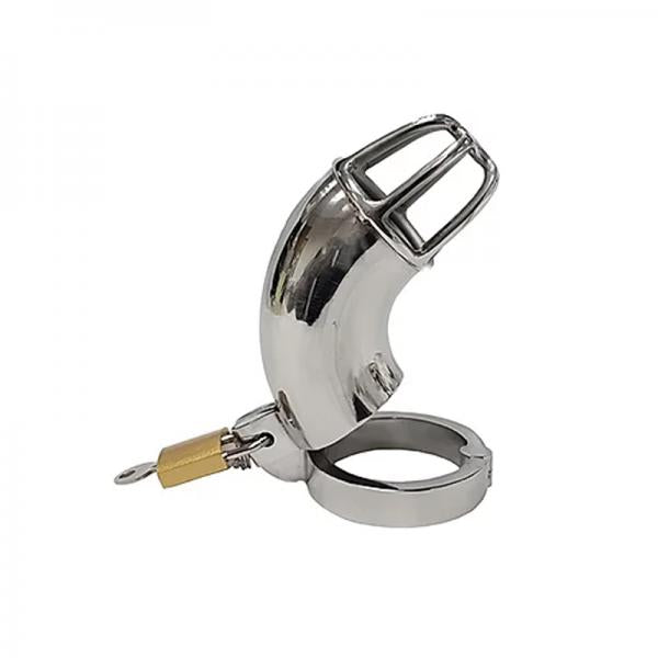 Stainless Cock Cage With Padlock In Clamshell - Secret Garden