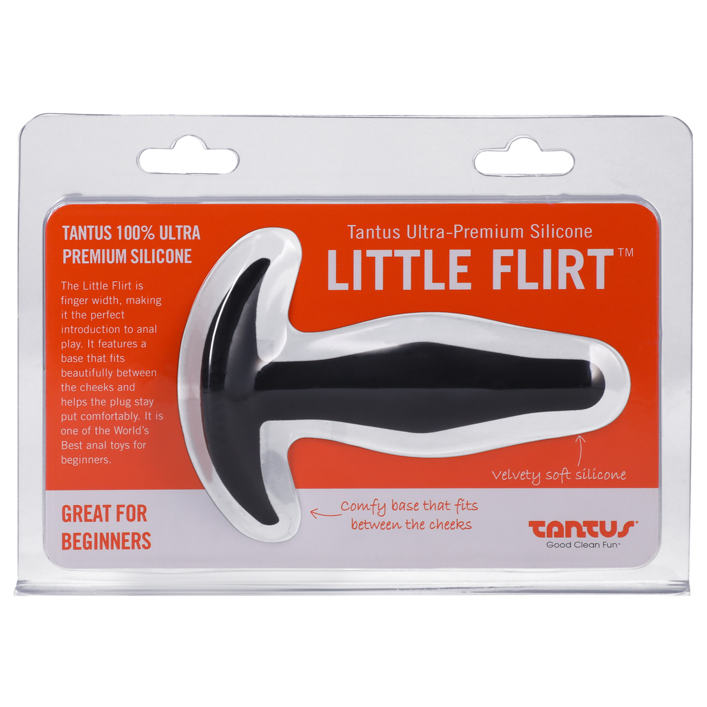 Tantus Silicone Little Flirt Butt Plug Black