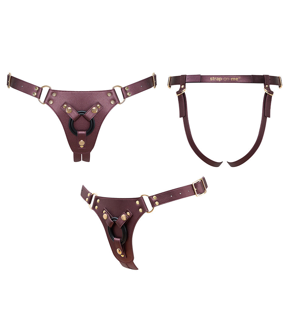 HARNESS SIMILI GENEROUS - ONE SIZE - AUBERGINE