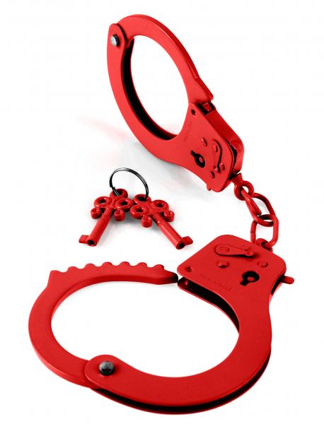 Fetish Fantasy Designer Metal Handcuffs - Red - Secret Garden