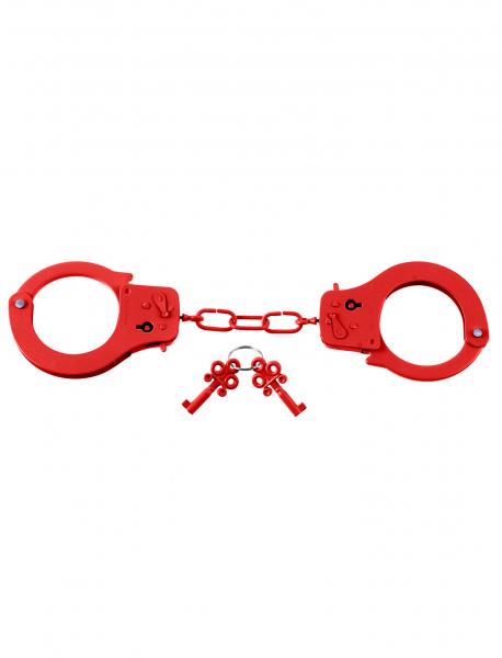 Fetish Fantasy Designer Metal Handcuffs - Red - Secret Garden