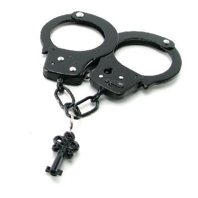 Fetish Fantasy Designer Metal Handcuffs - Black - Secret Garden