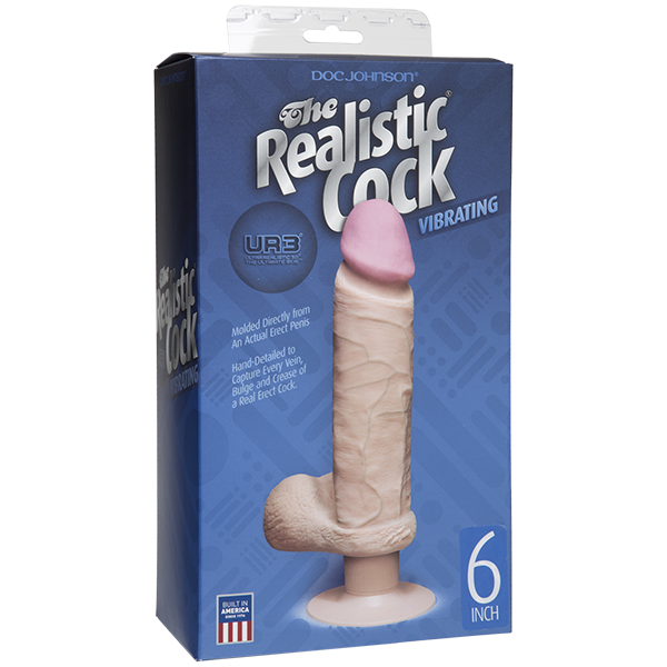 The Realistic Cock - Ur3 - Vibrating 6 Inch White - Secret Garden