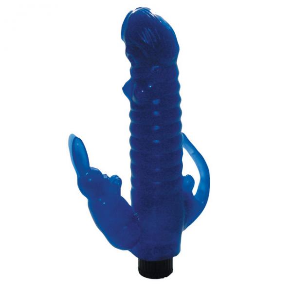 Ribbed Bunny Vibrator With Anal Tickler (blue) - Secret Garden