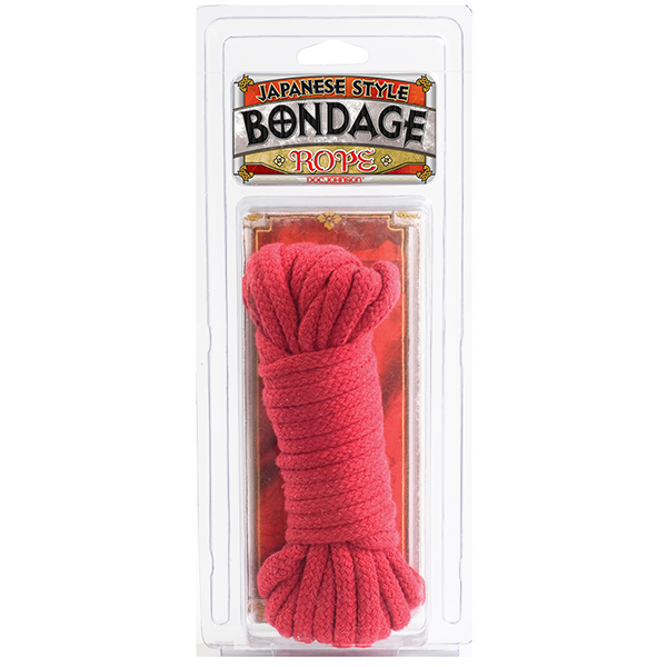 Japanese Style Bondage Rope Cotton Red 32 Feet - Secret Garden