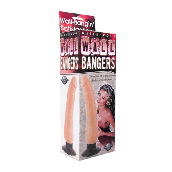 Waterproof Wall Bangers Beige Vibrating Dildo - Secret Garden