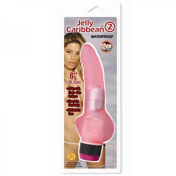 Waterproof Jelly Caribbean #2 Vibrator - Pink - Secret Garden