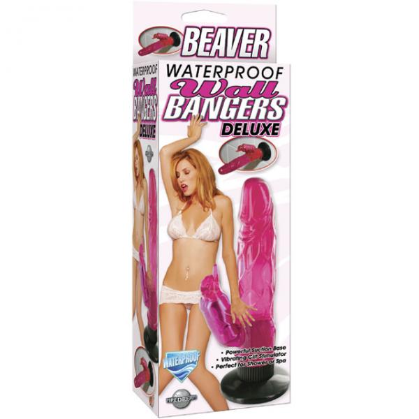 Waterproof Beaver Wall Bangers Pink Vibrator - Secret Garden