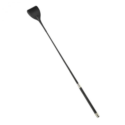 Black Leather Riding Crop - Secret Garden