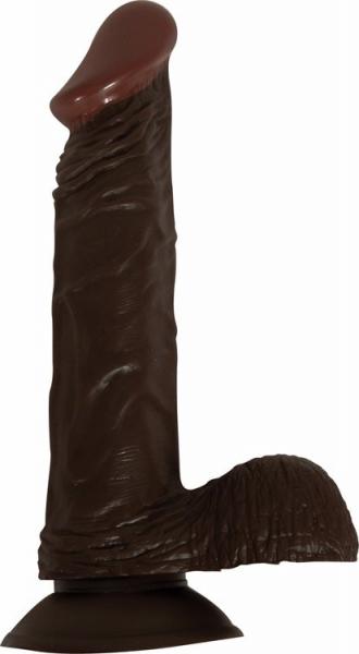 All American Whopper 8 inches Vibrating Dildo, Balls Brown - Secret Garden