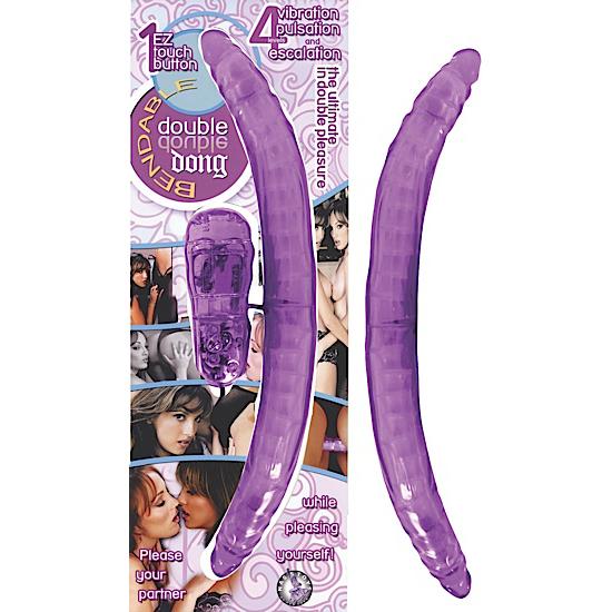 Bendable Vibrating Double Dong Purple - Secret Garden