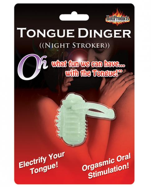 Tongue Dinger Night Stroker Vibrating Ring Glow In The Dark - Secret Garden