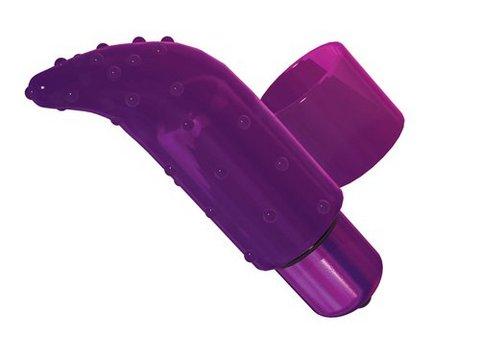 Frisky Finger Massager W/power Bullet Purple - Secret Garden