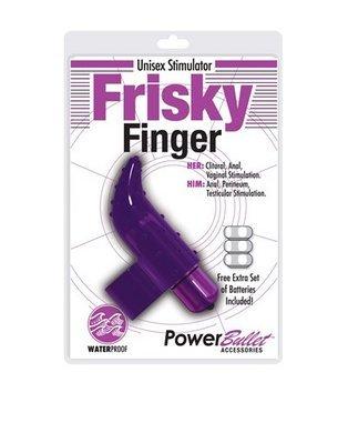 Frisky Finger Massager W/power Bullet Purple - Secret Garden