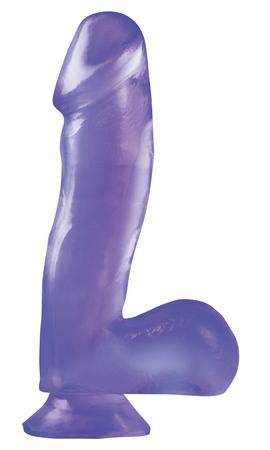 Basix Rubber Works 6.5 inches Dong With Suction Cup Purple