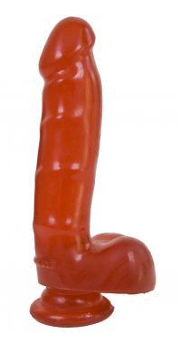 Jelly Jewels C*ck And Balls With Suction Cup 8 Inch Ruby