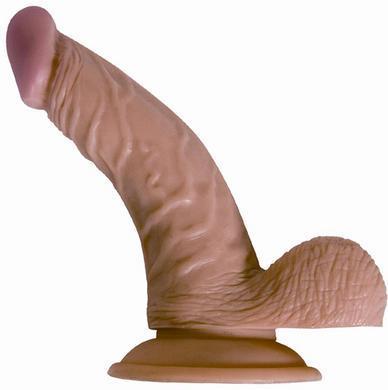 All American Whopper Vibrating 7 inches Dildo, Balls Beige - Secret Garden