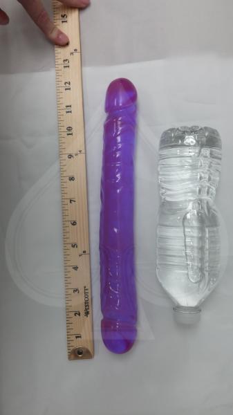 Jellies Jr 12in Double Dong - Purple - Secret Garden