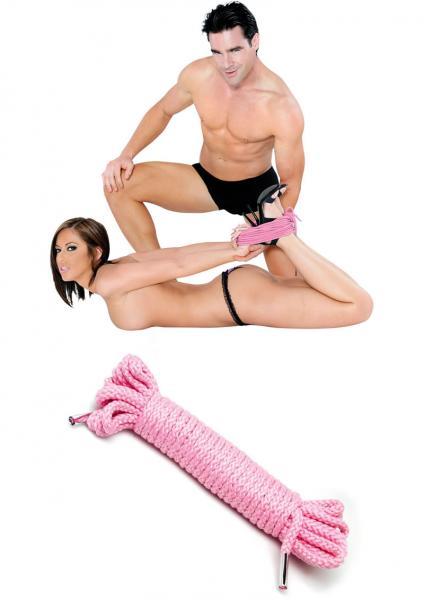Fetish Fantasy Japanese Silk Rope Pink 35 feet - Secret Garden
