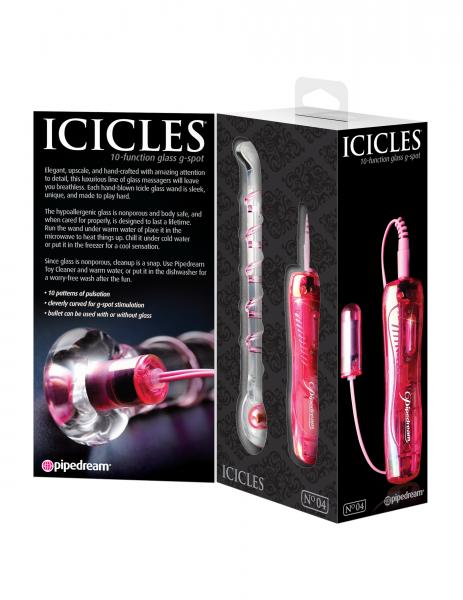 Icicles No 4 Glass Massager Clear - Secret Garden