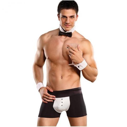 Male Power Butt-ler Costume S/M Black - Secret Garden