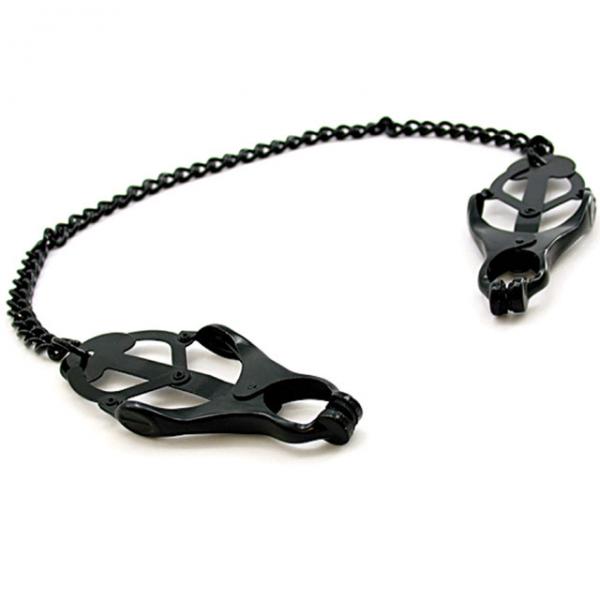 H2h Nipple Clamps Jaws W/chain (black) - Secret Garden