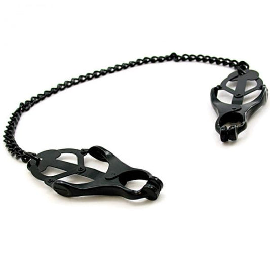 H2h Nipple Clamps Jaws W/chain (black) - Secret Garden