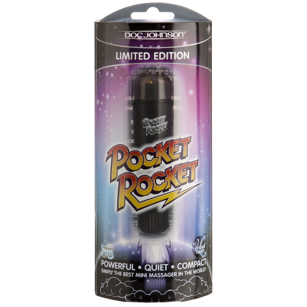 Pocket Rocket Limited Edition Black Massager - Secret Garden