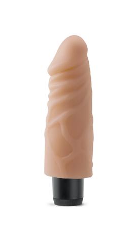 Real Feel Lifelike Toyz No 4 Beige Vibrating Dildo - Secret Garden