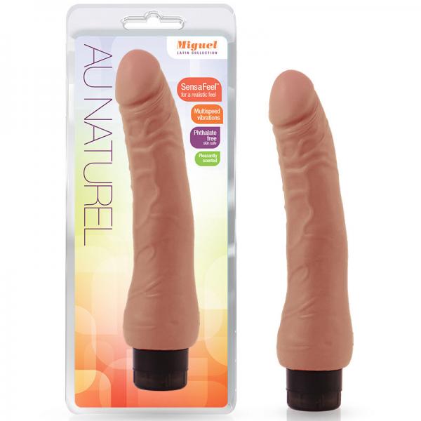 Miguel Dual Density Brown Vibrating Dildo - Secret Garden